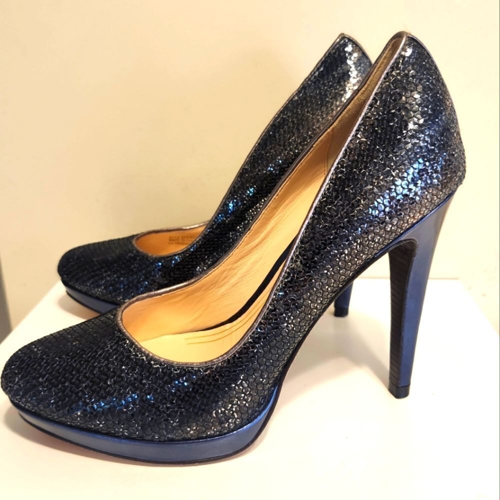 NEW Cole Haan "Chelsea" Smokey Black Sequin Pumps w/N*ke Air Comfort Sz.7 $350